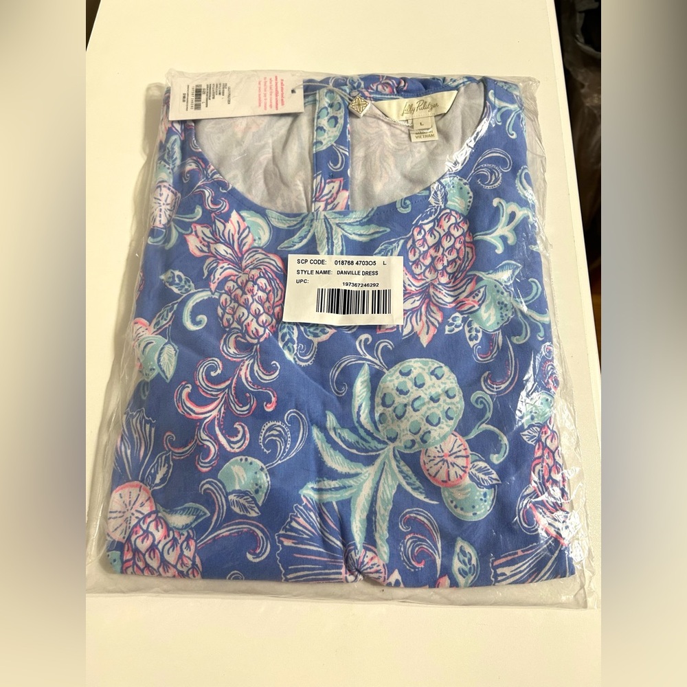 NWT Lilly Pulitzer Danville Dress Sunwashed Blue Citrus‎ Crush - Picture 5 of 6